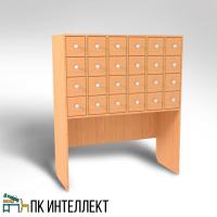 Шкаф-тумба формулярная на 9 ящиков в библиотеку школы купить 