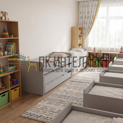 Кровать-лесенка  | Трехъярусная кровать для детского сада купить